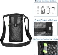 2 Pcs Water Bottle Carrier Bag, Mesh Water Bottle Pouch Water Bottle Holder with Adjustable Strap Nylon Water Bottle Sling Outdoor Accessories - details 0