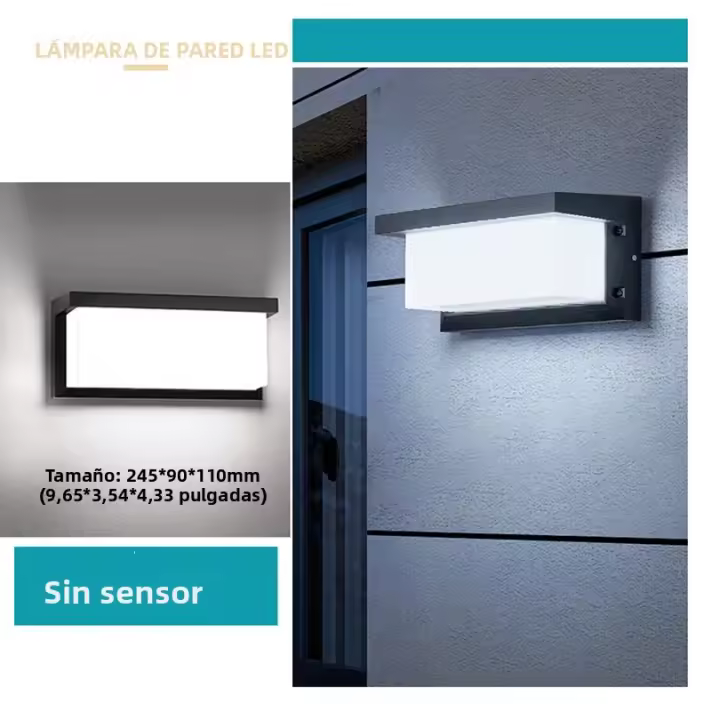 Lámpara De Pared Exterior LED Impermeable Con Sensor De Movimiento Radar Para Iluminación De Jardín Y Balcón Luz Moderna Eficiente Energía AC 85-265V - 1