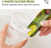 Feliciay 3pcs 3-in-1 Cup Lid Crevice Cleaning Brush,Cleaning Tools for Home Kitchen, Portable Bottle Cleaning Brush,Three colors - details 3