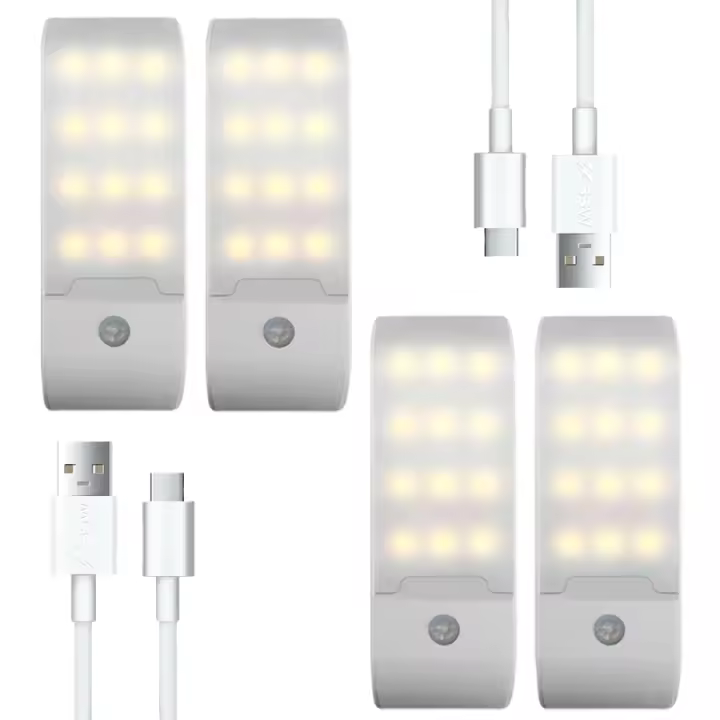 Lámpara Nocturna LED Con Sensor De Movimiento Recargable Magnética Para Armario Cocina Pasillo Escaleras Dormitorio Luz Nocturna - 1