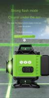 Nivel De Láser Verde 4D Con 16 Líneas USB Recargable Auto-Nivelado 360° Horizontal Y Vertical Potente Chorro De Láser Herramienta De Medición - details 4