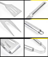 Juego De Herramientas Para Parrilla BBQ De Acero Inoxidable Accesorios Para Cocina Al Aire Libre Camping Con Bolsa - details 5