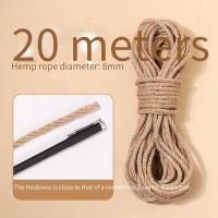 Rope De Espada De Lino Para Gatos 20/50M Plataforma De Subida Resistente a La Caída De Restos De Cuerda Adecuada Para Árboles De Gatos - details 4