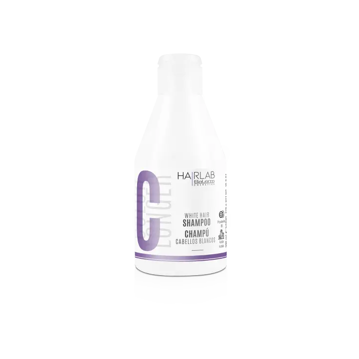 Salerm Champú Cabellos Blancos 300 Ml. | Champú especial para canas y cabellos decolorados o rubios. Elimina progresivamente las tonalidades amarillas y aporta vitaminas (A, B, E y H) reavivando la luminosidad de canas y rubios. - 1