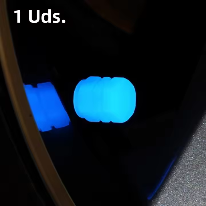 10Pcs Tapones De Válvula Luminosos Azules Para Coche Motocicleta Bicicleta Decoración De Neumáticos Y Eje Capas De Válvula De Térmica ABS - 1
