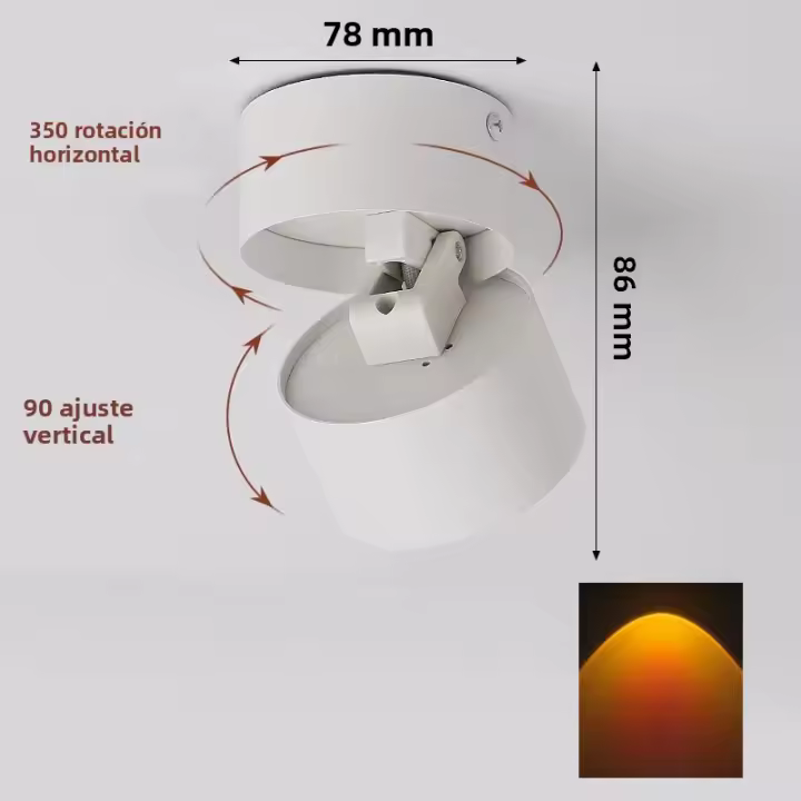 Lámpara De Neón LED Para Techo Rotativa Sunset Moderna Decoración Interior Ambiente Festivo Arte Enfoque Luz Doméstica Calle - 1