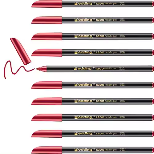 Rotulador edding punta fibra 1200 rojo metalizado n 72 punta redonda 1-3 mm - 1
