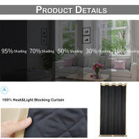 Cortinas Negras Aislantes De Calor Con Capa Impermeable Y Ventilación Para Patio Exterior Resistente Al Viento Y a Invierno Decorativas Para Sala De Estar Y Dormitorio - details 5