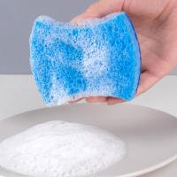5PCS Esponjas De Limpieza Para La Cocina Pads De Frotado Azul Hechas De Pulpa De Madera Limpiadores De Alta Calidad - details 5