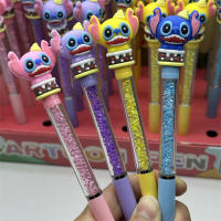Bolígrafo De Punto De Lápiz Disney Stitch 12/48pcs Anime Lindo Diamante Color Lilo & Stitch 0.7mm Azul Para Estudiantes Regalo De Papelería - details 3