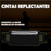 Riñonera Running Deportiva Impermeable, Bolsa Cintura Reflectante Deporte, Cinturón para Correr Ajustable con Tiras 33*12cm, Mujer Hombre Cinturón Entrenamiento Ligera, Porta Movil Running - details 1