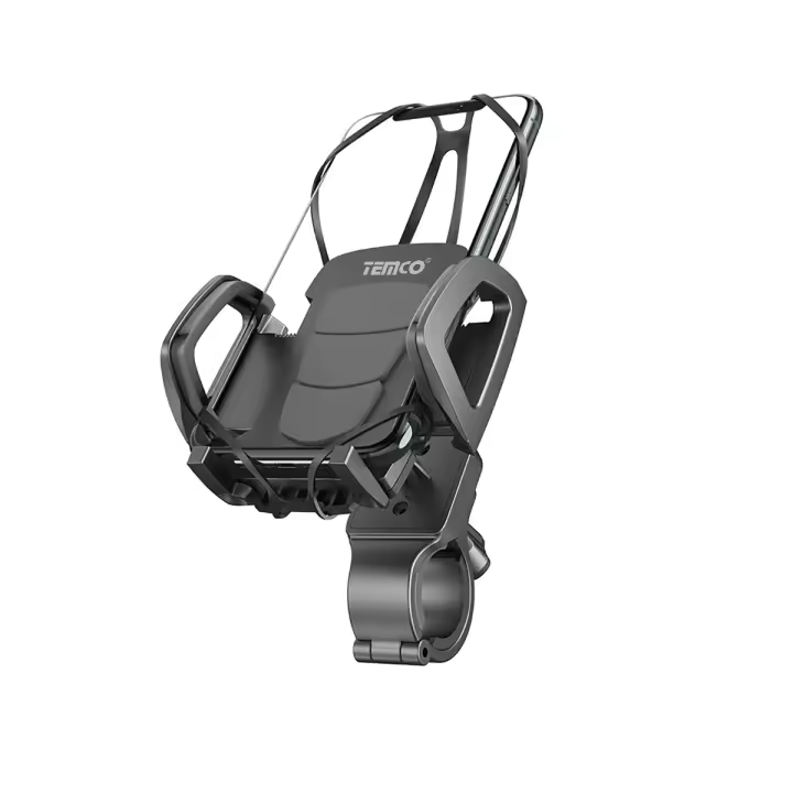 TEMCO Soporte Movil para Bici, Soporte de bici para Telefono Movil con goma de seguridad para soporte de bicicleta para teléfono móvil, Sujeta celular universal para bicicleta de 4,5-7 pulgadas,  giratorio 360° Compatible con IPhone, Xiaomi, Samsung, etc - 1