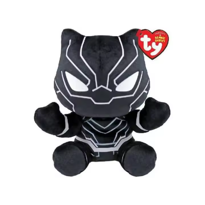 PELUCHE TY BABIES BLACK PANTHER 15 CM - 1