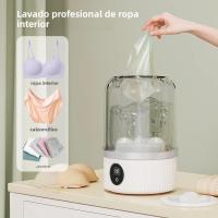 Mini Lavadora Portátil Pequeña Máquina De Lavar Ropa Herramienta De Limpieza Automática Con Deshidratación Cesta De Lavandería Para El Hogar - details 9