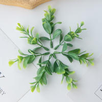 50 Pcs Hojas De Plantas Artificiales Para Decoración De Bodas Y Fiestas Navideñas Accesorio Para Arreglo Florido De Novia Decoración De Fondo De Muralla Jardín - details 2