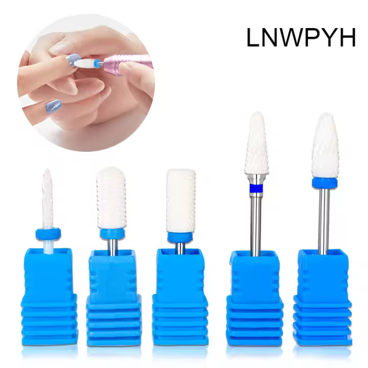 Juego De 5 Piezas De Corte De Cerámica Para Uñas Accesorios De Martillo Eléctrico Para Manicura Y Pedicura Eliminación De Gel - 1