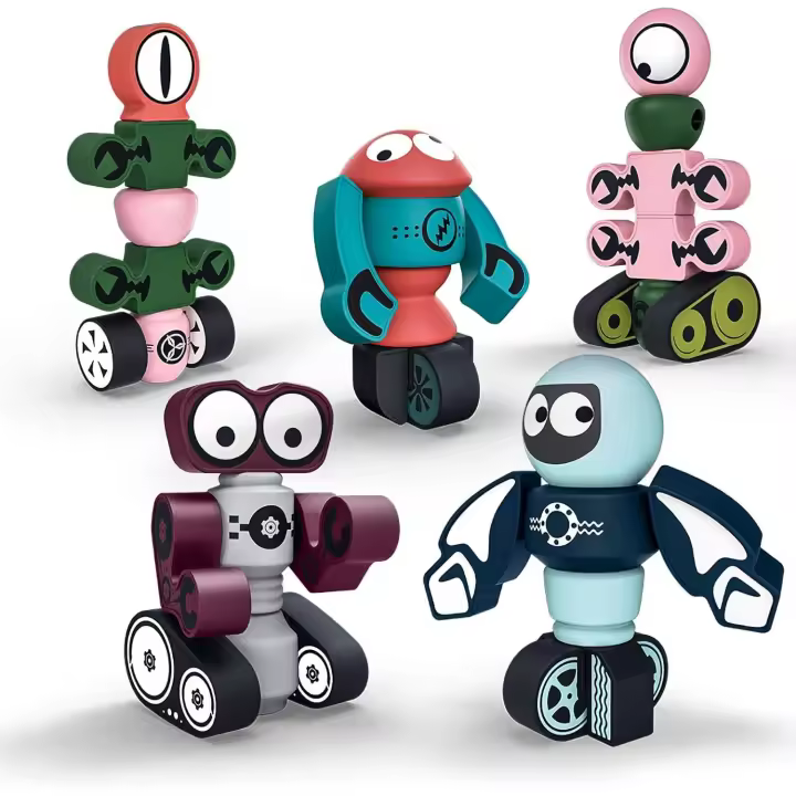Robots magnéticos, juego de Bloques magnéticos de 35 piezas para niños con Caja de almacenamiento, juego Educativo de Juguetes - 1