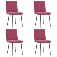 vidaXL Sillas de comedor 4 unidades terciopelo en color Marrón/Azul/Rosa y más | cómodas modernas ergonómicas para comedor cocina salón hogar - details 5