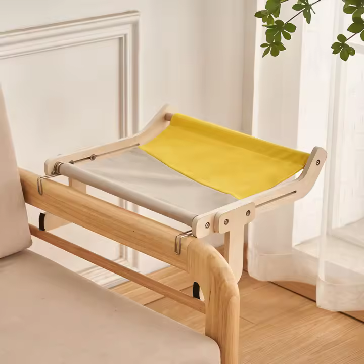 Cama De Gato En Ventana De Madera Sólida Resistant Cuatro Estaciones Colgante Para Jardín Hogar - 1
