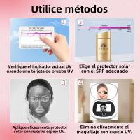 Espejo De Maquillaje Con Luz Y Magnificación 2X Espejo Solar UV Tamaño De Billetera 3.5 Pulgadas Para Pruebas De Cámara - details 9