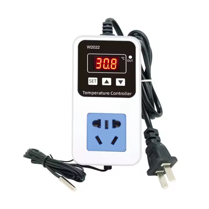Controlador De Temperatura Inteligente LED Digital 1500W Preciso W2022 AC110/220V Para Hogar Sin Cable De Interfaz - 1