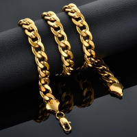 Collar De Cadena Cubana Punk Para Hombre Color Oro Acero Inoxidable Cadenas Pesadas Moda Fiesta Regalo Medidas 12mm 55cm/60cm/71cm - details 4