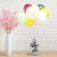Zirizon-Peso de cumpleaños para sujetar Globos de helio Oro,Plateado,Rosa,Azul y Negro,para fiestas,aniversarios y eventos.170g,12 cm. - details 0