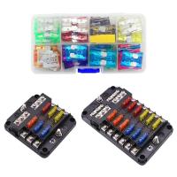Soporte De Fusible Para Coche Barco Con Bloque De Fusible De 12 Maneras Y Indicador De Advertencia Panel De Distribución De Energía 12V~24V - details 0