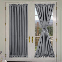 Cortinas De Puerta Negras Aislantes Térmicas Para Cocina Con Encaje Moderno Estilo Cortinas De Ventana Panel Rod Pocket - details 13