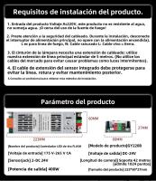 Tira De Luz LED 24V Con Sensor De Movimiento PIR Y Controlador De Carril Para Escaleras Efecto De Persecución WS2811 10M - details 4