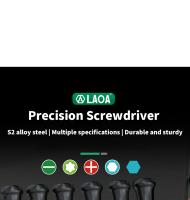 Llave De Destornillador Hexagonal Mini LAOA Con Magnetismo S2 Acero De Aleación Punta Sférica Multifuncional Antideslizante 0.67-3.0mm - details 0