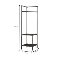 LUTODY - Perchero de pie, Zapatero, Compacto de varios niveles, Organizador esquinero de prendas y zapatos, Vertical, Tubo metal, Vestidor portátil para recibidor, Entrada, Sala de estar, Salón, Ligero y resistente - details 14
