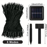 Luces Solares LED Para Exterior 23-99ft Con 50-300 Luces Guirnalda De Hadas Para Decoración De Navidad Y Halloween Impermeables Y Duraderas - details 9