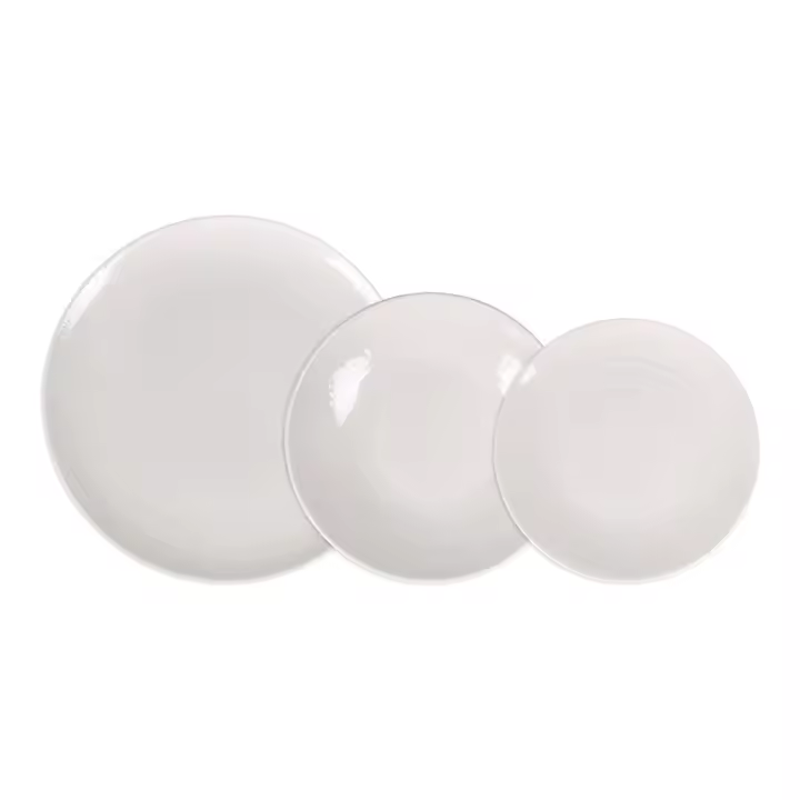 Santa Clara - Vajilla completa 12 Piezas de Porcelana Prémium, Incluye 4 Platos Llanos, 4 Platos Hondos y 4 Platos de Postre - 1