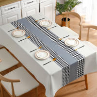 Qianniao Teléfono De Mesa Cuadrado De Piel Con Patrón De Cuadrícula Impermeable Y Resistente Al Aceite PVC Sencillo Para Mesa De Café Y Comedor - details 15