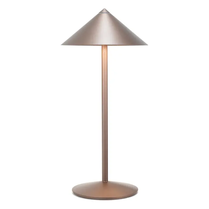 Lámpara de Mesa LED recargable Azafrán Pina L Escritorio 6W, IP65 Regulador táctil, cabeza magnético, Diseño Modern para interior y exterior - Bronce - 1