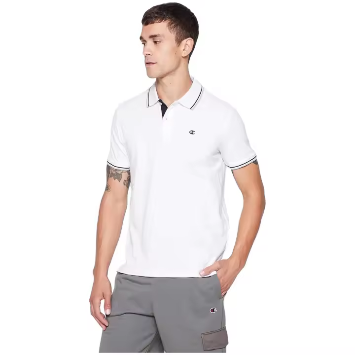 Polo de Manga Corta Champion  para hombre en color blanco - 1