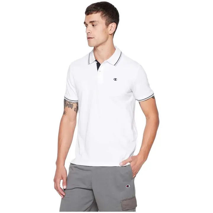 Polo de Manga Corta Champion  para hombre en color blanco - 1