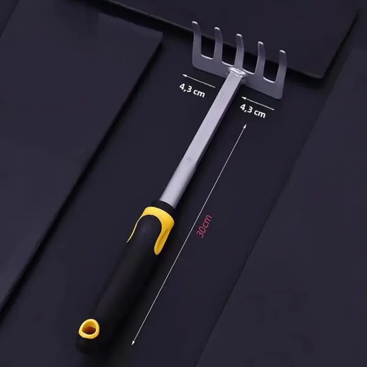 Herramienta De Jardinería Dual Propósito Shovel Y Hoz 4 Piezas Para Plantar Árboles Rascar Y Plantar Pequeño En Macetas - 1
