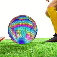Balón De Fútbol Reflectante Luminoso Tamaño 5 Para Adultos Entrenamiento Nocturno Deporte Al Aire Libre Material PU - details 3