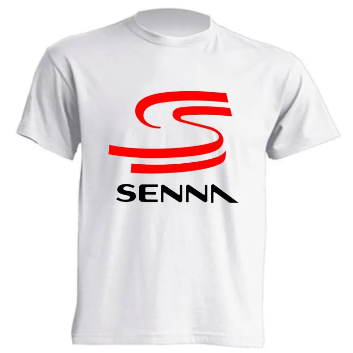 Camiseta Ayrton Senna  - | Algodón | Manga Corta - Tejido tubular, sin costuras laterales. - Punto liso - 1