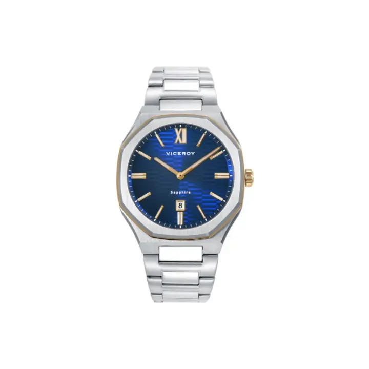 Reloj Viceroy colección Hombre Laura Escanes caja de acero doble bisel en acero esfera azul 10 atm 45009-33 - 1