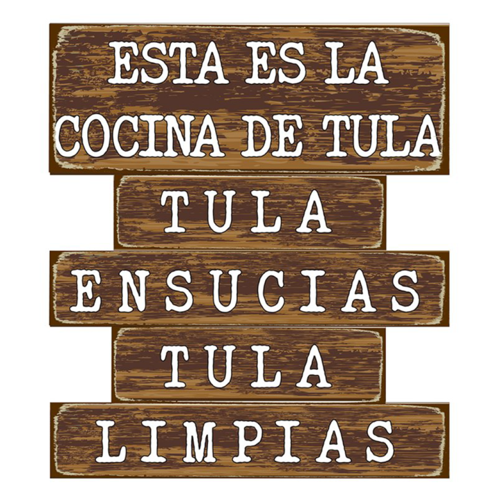 Adorno de Pared de Madera Rústica con Frase Divertida - Decoración Vintage para Cocina, Bares y Hogares - Gissed