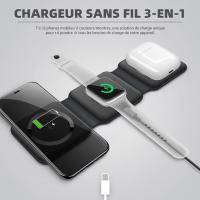Cargador inalámbrico 3 en 1, Ajustable para iWatch Airpods Pro,iPhone y Samsung - details 0