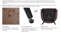 SONGMICS Silla de Comedor, Silla con Reposabrazos, Sillón Tapizado de PU con Efecto Vintage, Capacidad de Carga de 110 kg, para Comedor, Dormitorio, Sala de Estar, Marrón - details 1