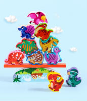 Bloques De Construcción De Madera Con Dinosaurios Juego Educativo Para Niños Tablero De Equilibrio Interactivo Para Padres Y Niños - details 3