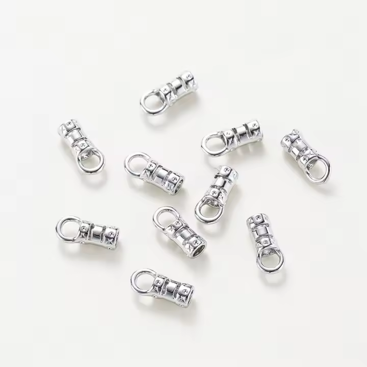 10Pcs Abrazaderas De Cierre Para Cordones De Cuero Y Cadena De Joyería DIY Platinadas En Latón Y Oro 14K/18K Con Anillo - 1