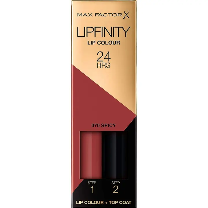 Max Factor Lipfinity 24hrs 070 SPICY - Larga Duración - Color y Brillo Duraderos - 1