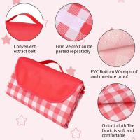 Manta De Picnic 200 * 200 CM, Manta De Picnic Plegable, Impermeable, Parque, Senderismo, Rojo Y Blanco - details 2
