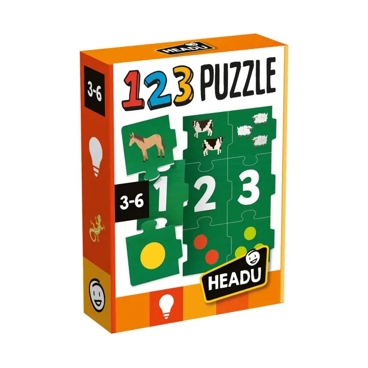 Headu - 123 Puzzle  Juegos Educativos 3 Años A 6  Juegos Educativos   Puzzle 3 Años A 6  Juegos Infantiles  Juguetes Niños 3 Años A 6   Juego De Mesa - 1